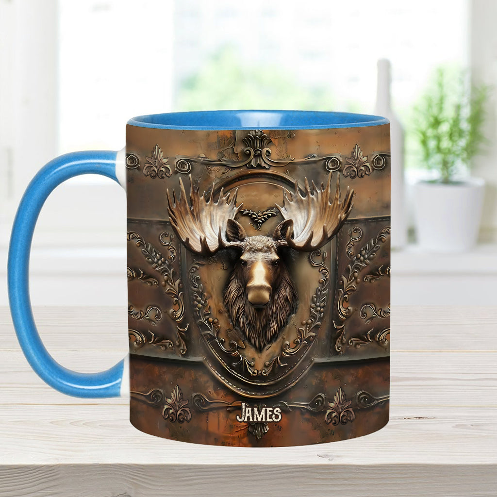 Wunderschöner Elch, Wildtruthahn, Fuchs, Ente – personalisierter Becher mit Jagdmotiv