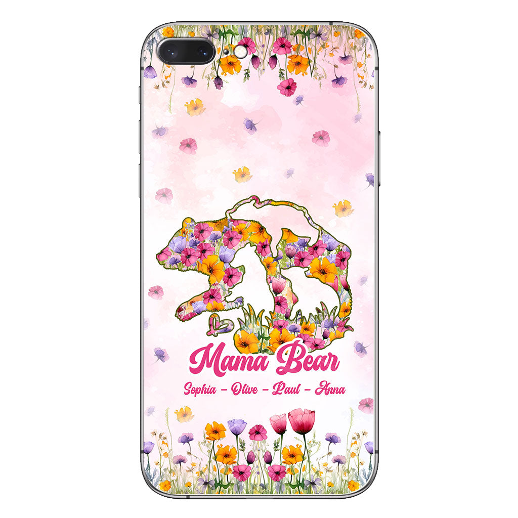Mama Bear - Personalized Mother Clear Phone Case