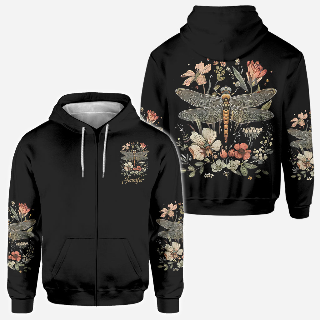 Libelle & Blumen - Personalisiertes Libellen-Shirt