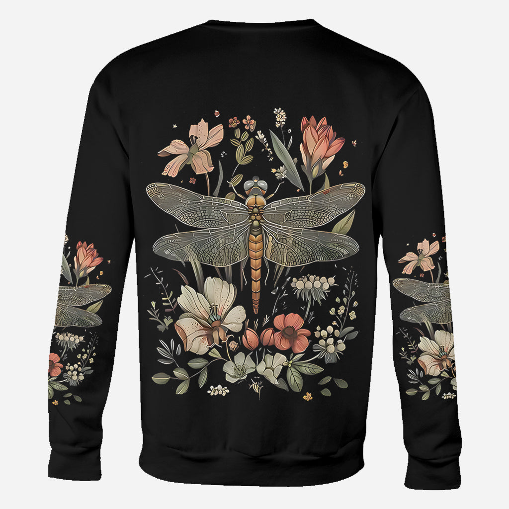 Libelle & Blumen - Personalisiertes Libellen-Shirt