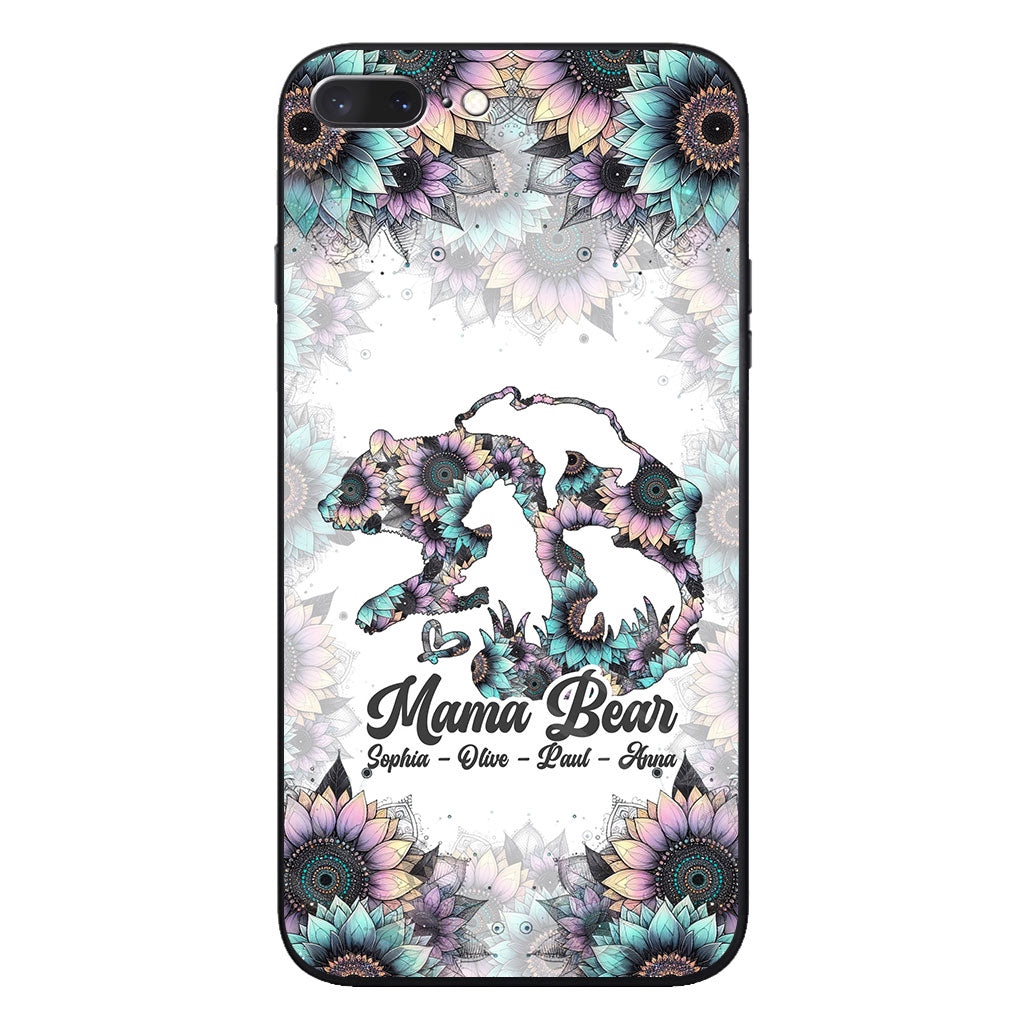 Mama Bear - Personalized Mother Clear Phone Case