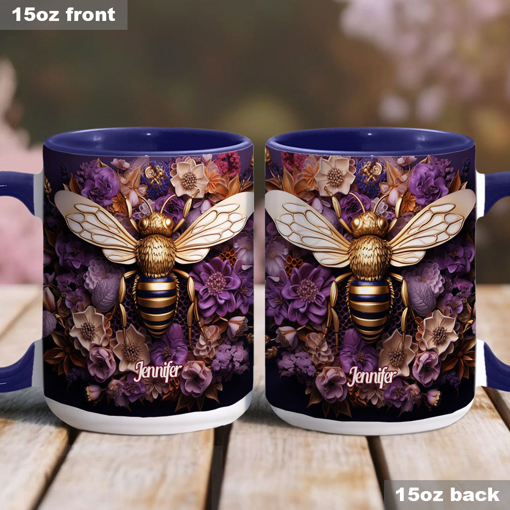 Mug personnalisé Bee Happy Golden Bee - Motif abeille