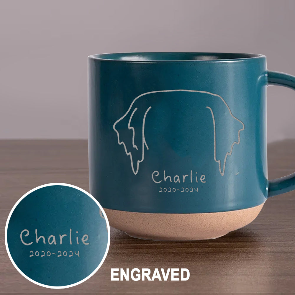 Wenn der morgige Tag ohne mich beginnt – Personalisierte Keramiktasse mit Hundegravur