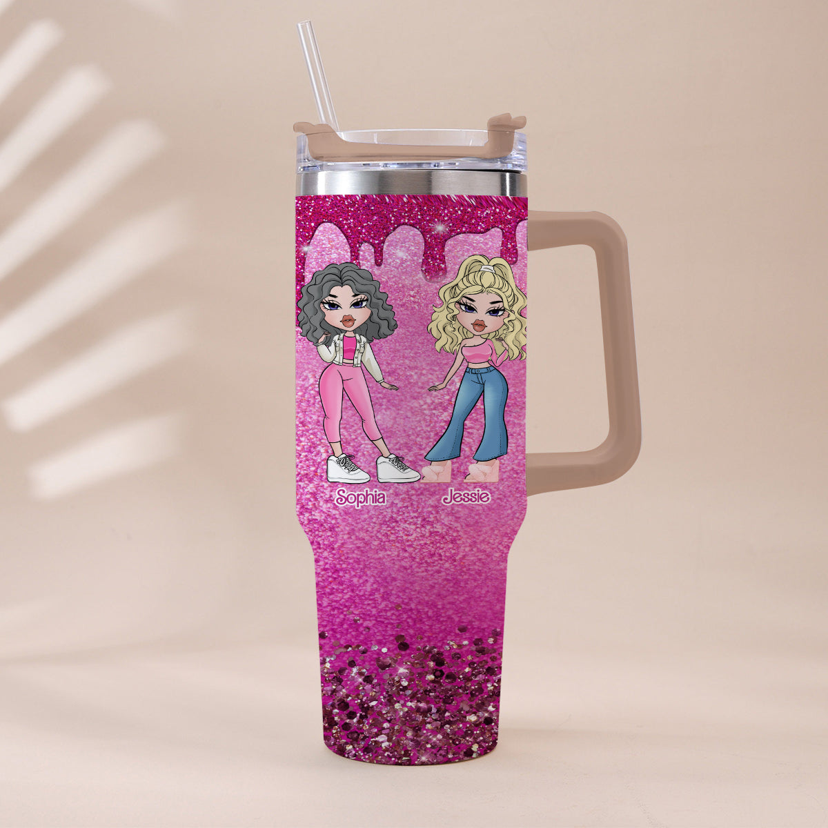 Like Mother Like Daughter - Personalized Mother Tumbler With Handle