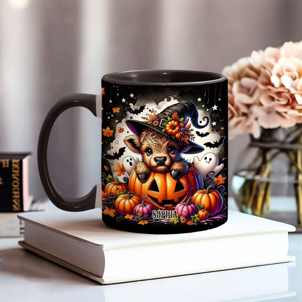 Spooky Little Baby Cow - Personalized Accent Mug