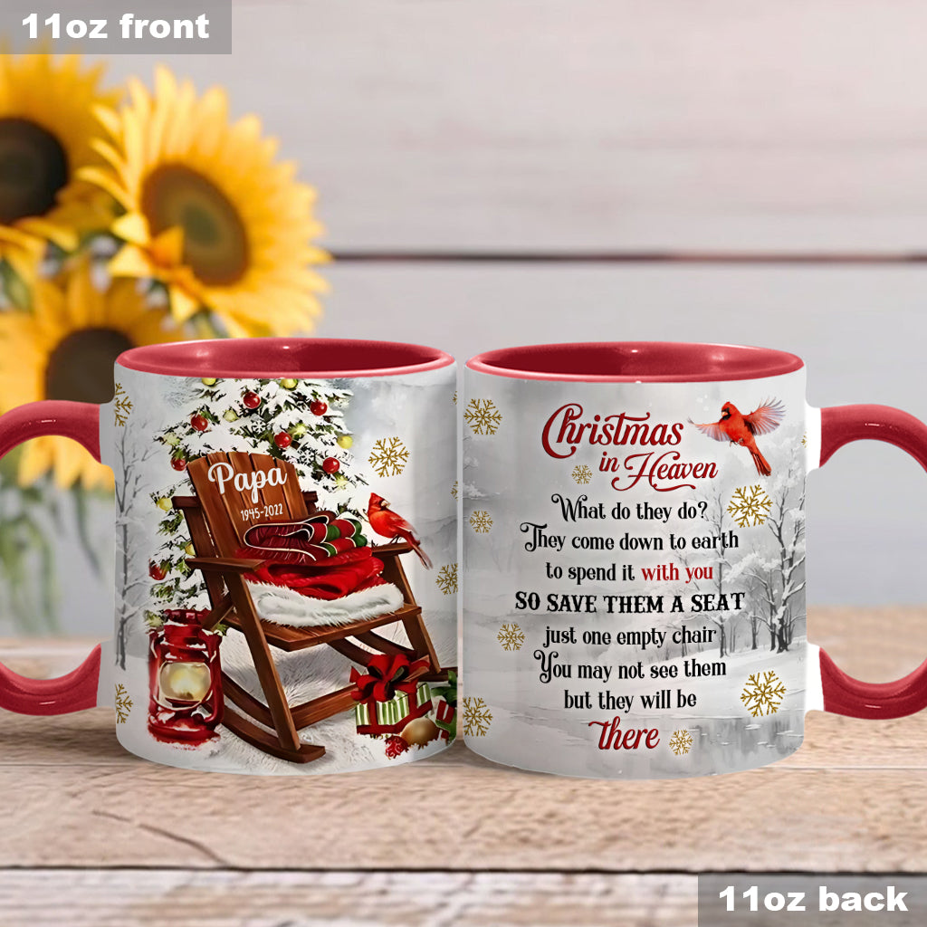 Christmas In Heaven - Personalized Memorial Accent Mug