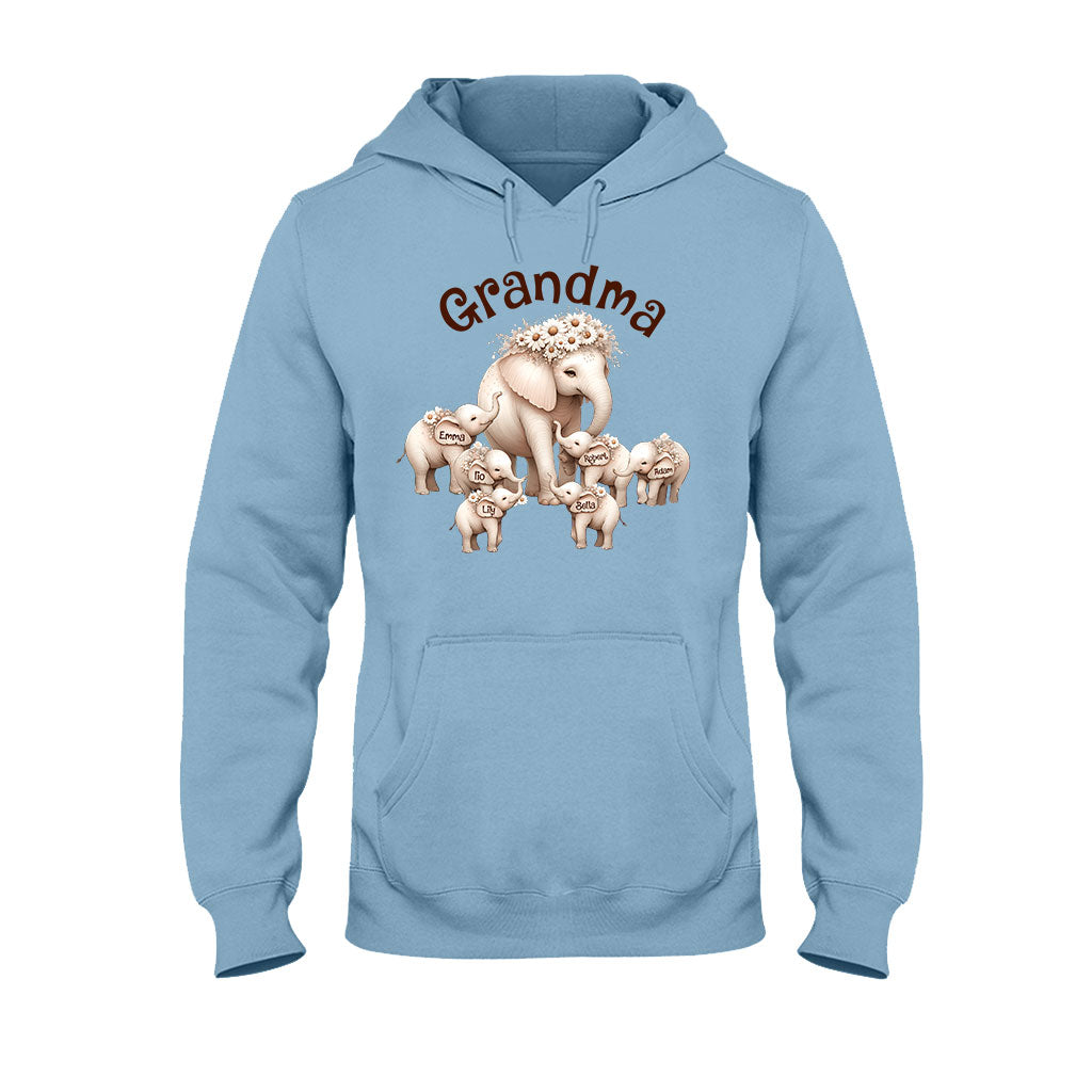 Cute Elephant - Personalized Grandma T-shirt And Hoodie
