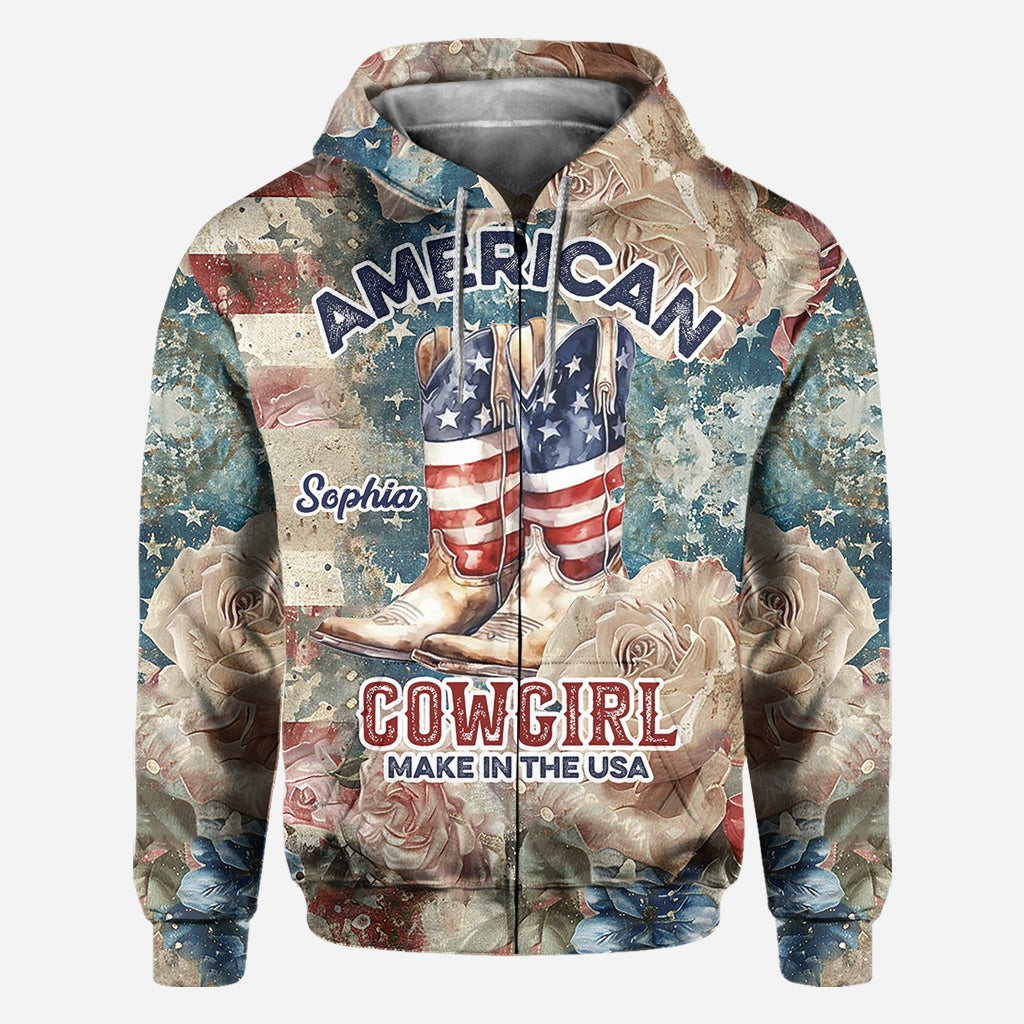 Amerikanisches Cowgirl – Personalisiertes Country-Girl-Shirt