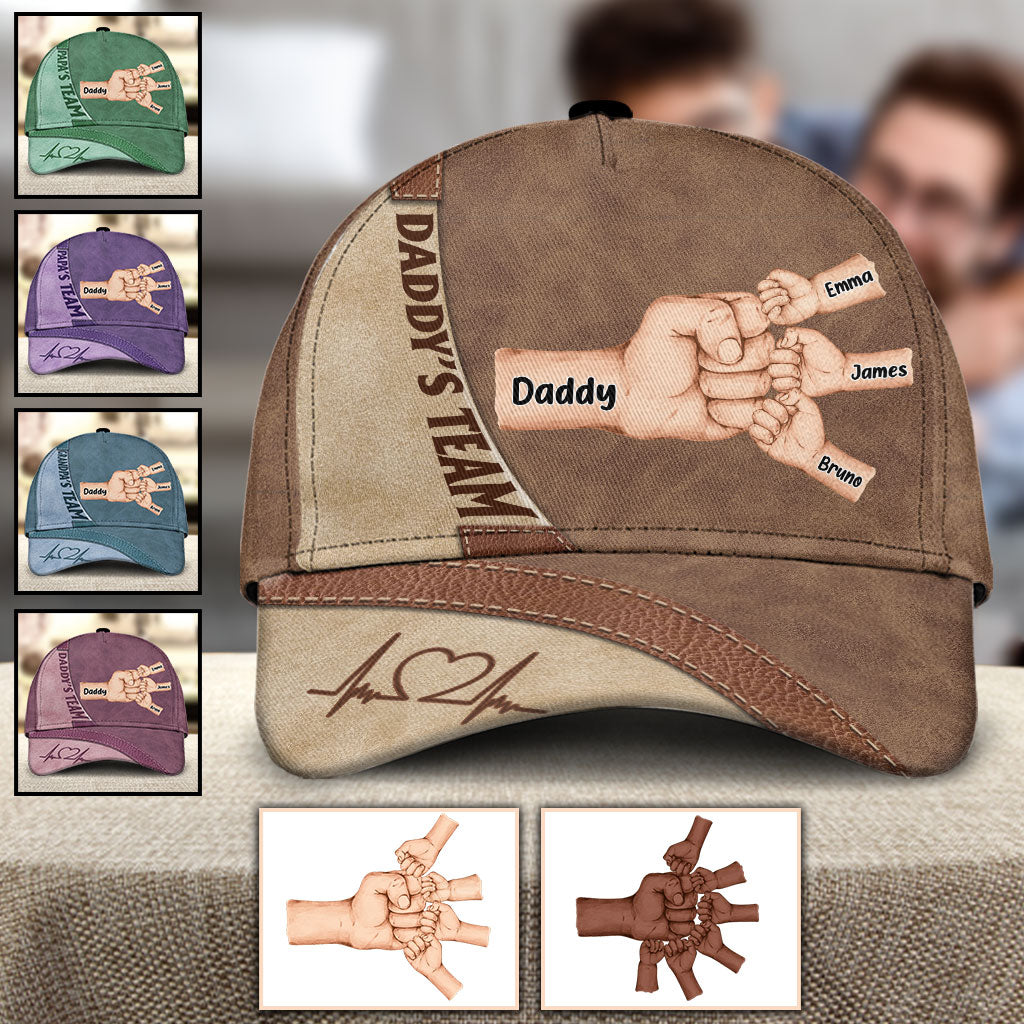 Daddy's Team Fist Bump - Personalized Father Classic Cap