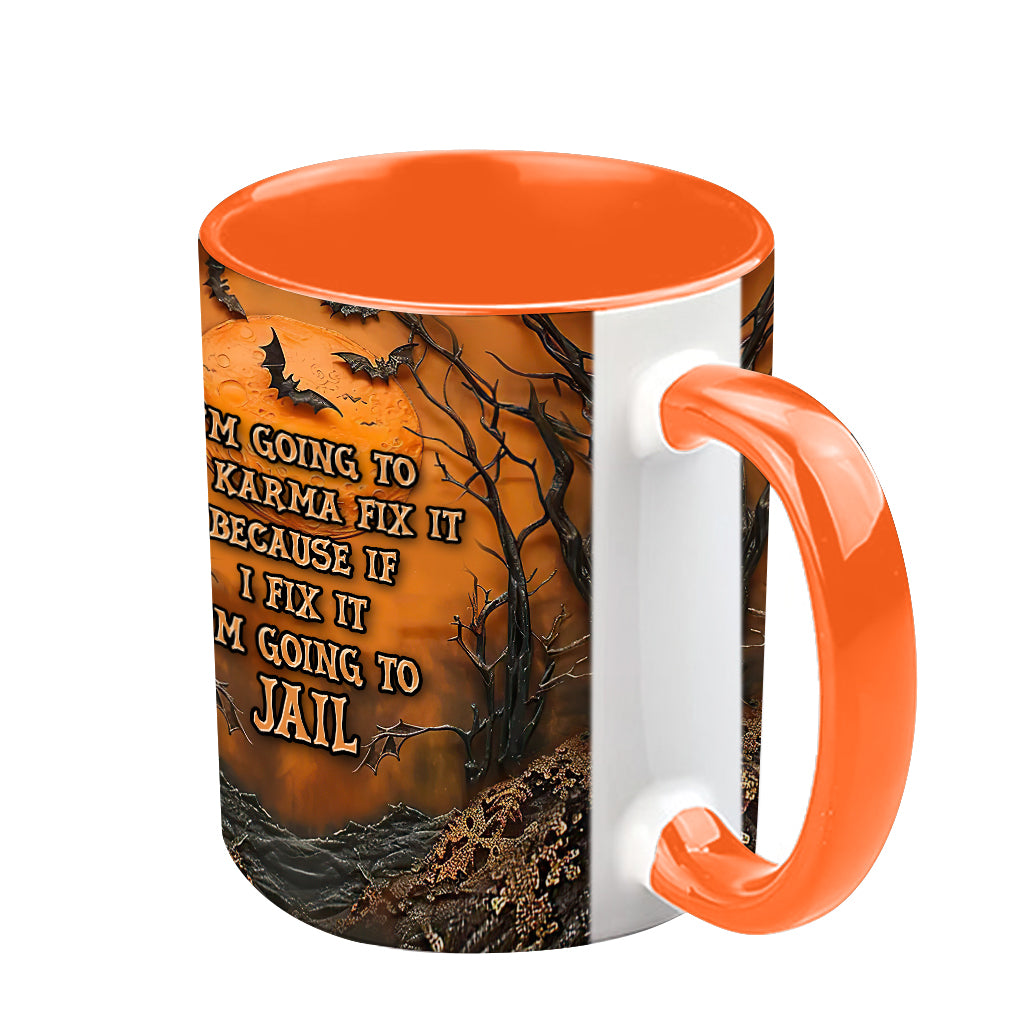 I'm Going To Let Karma Fix It - Personalized Witch Accent Mug