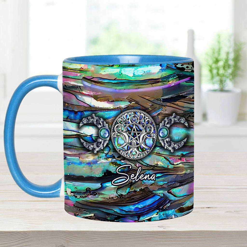 Triple Moon Beautiful Magick - Personalized Witch Accent Mug