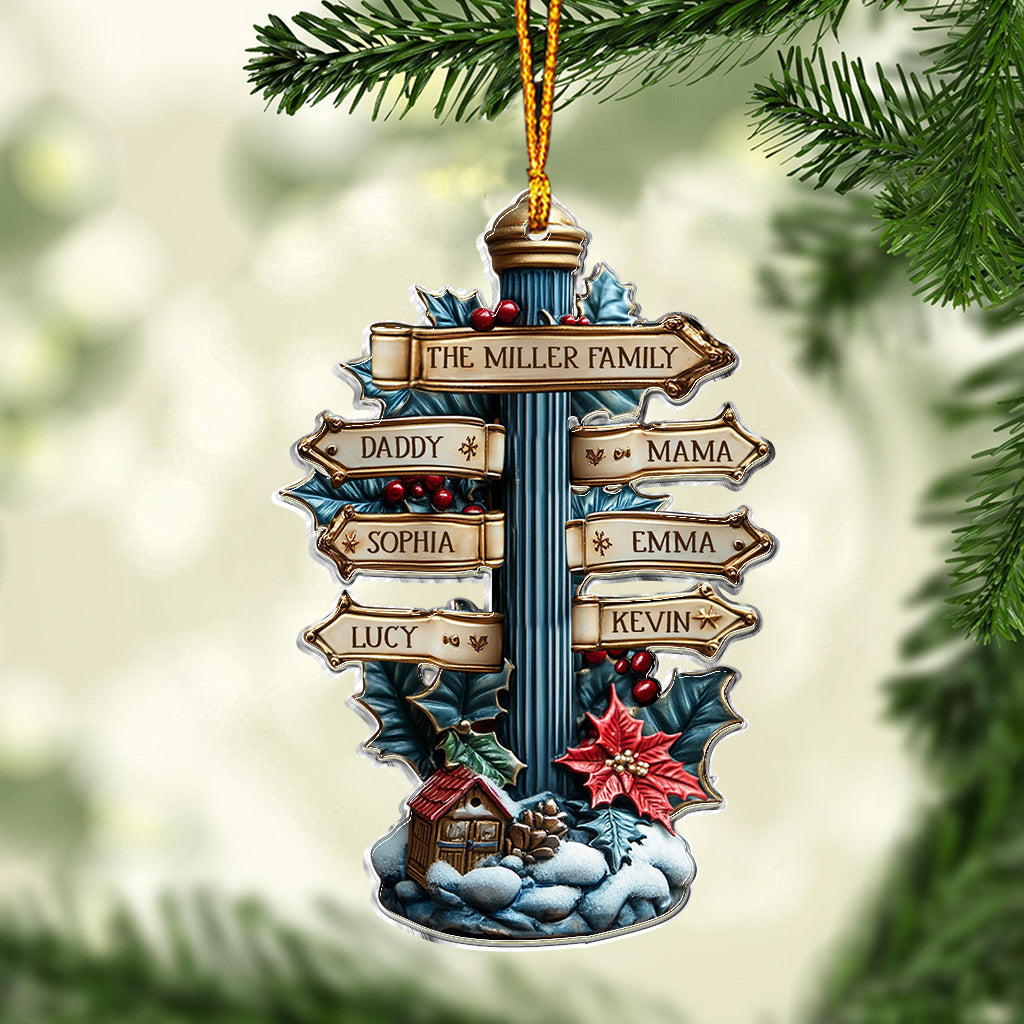 Die Freude an Weihnachten ist die Familie – Personalisierter, individuell geformter Weihnachtsschmuck in Familienform