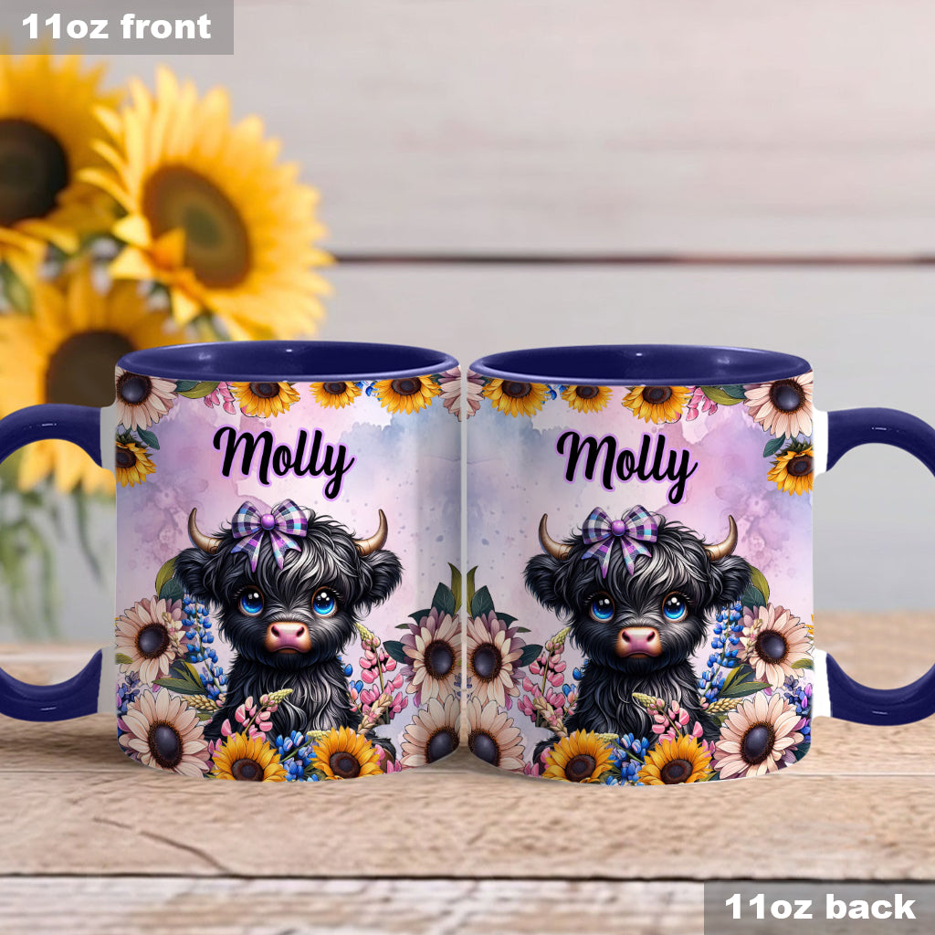 Niedliche kleine Hochlandkuh - Personalisierte Tasse