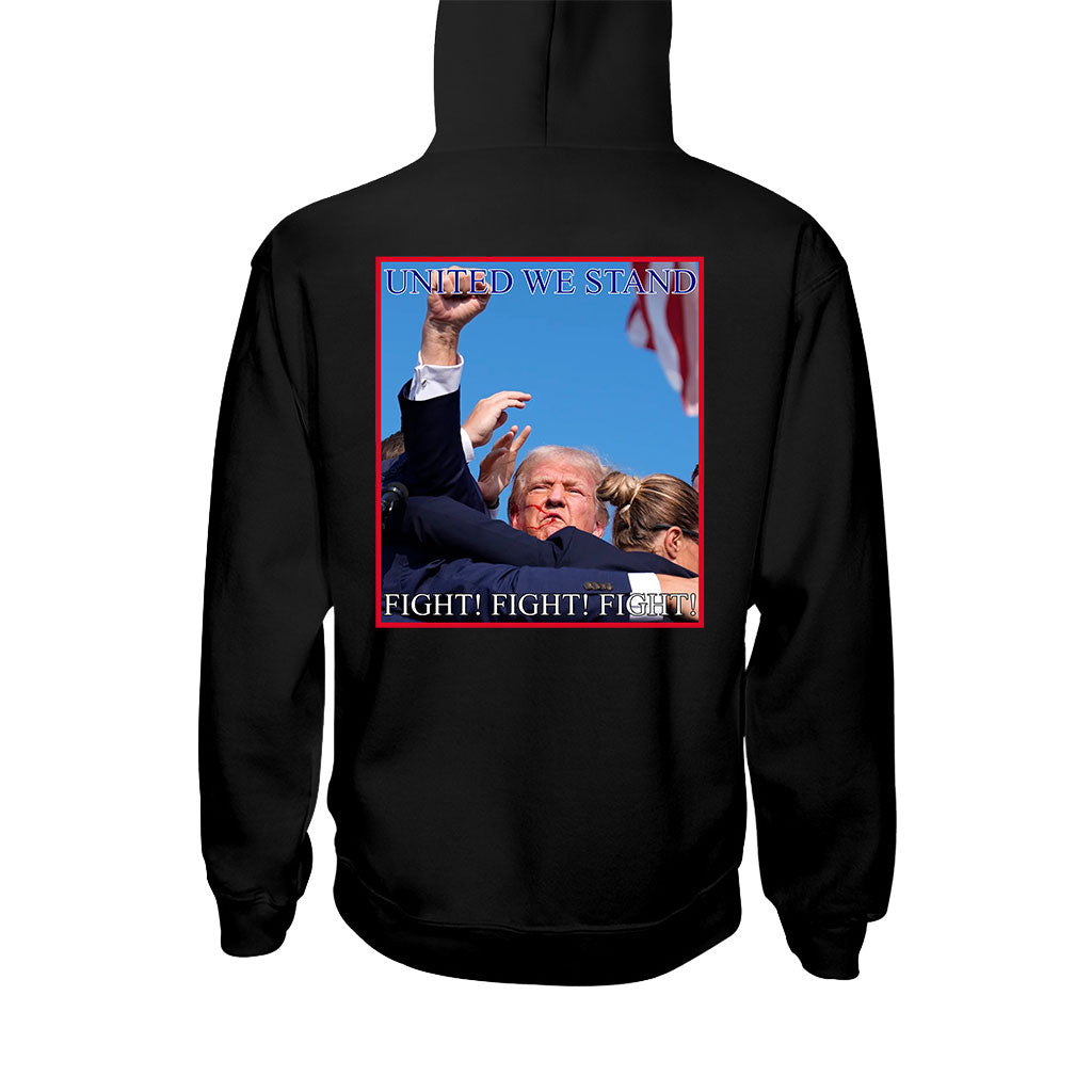 T-shirt « Unis nous sommes forts », T-shirt « Jamais de reddition », T-shirt « Luttons pour l’Amérique », T-shirt « Rassemblement 2024 », T-shirt « Luttons, combattons, combattons »