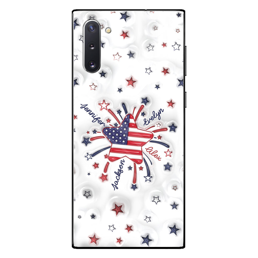 Grandma's Little Star 4th Of July - Personalized Grandma Phone Case