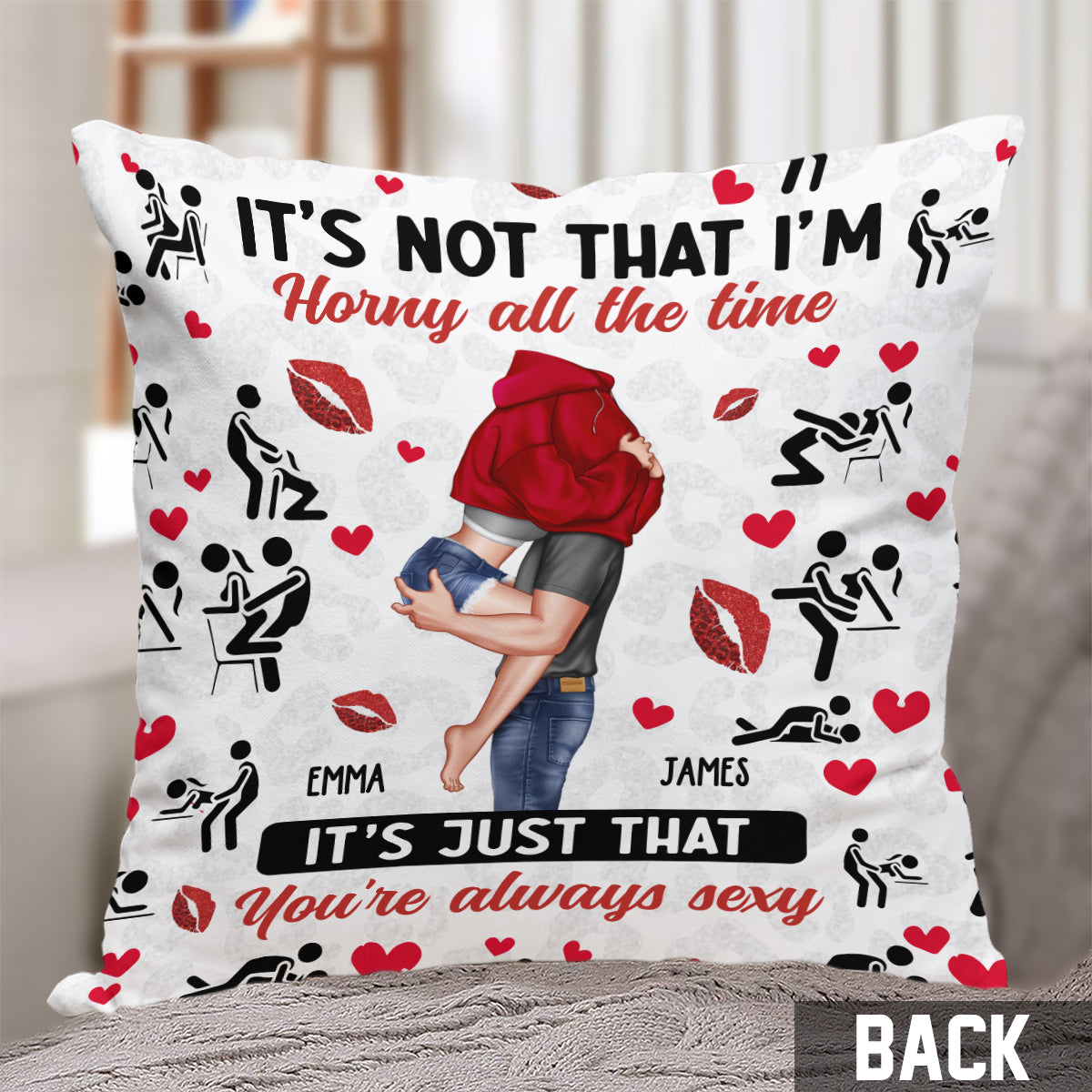Because You're Always Sexy - Personalized Couple Throw Pillow