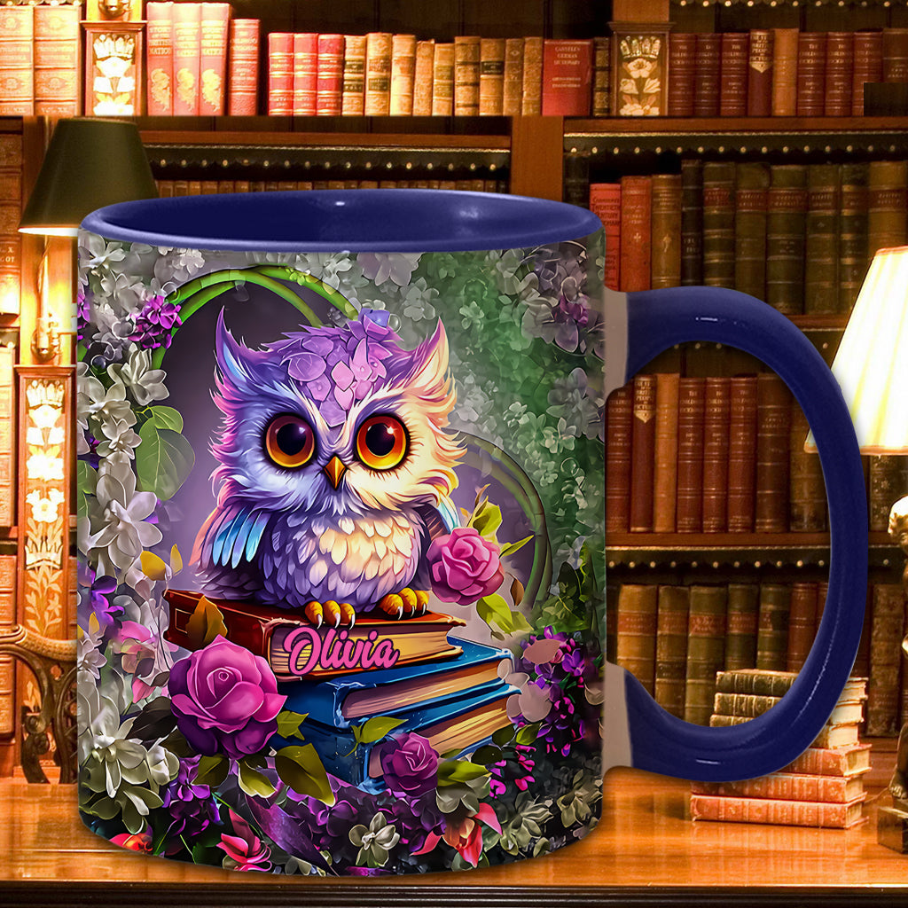 Mug personnalisé « Magnifique hibou pour les amoureux des livres »