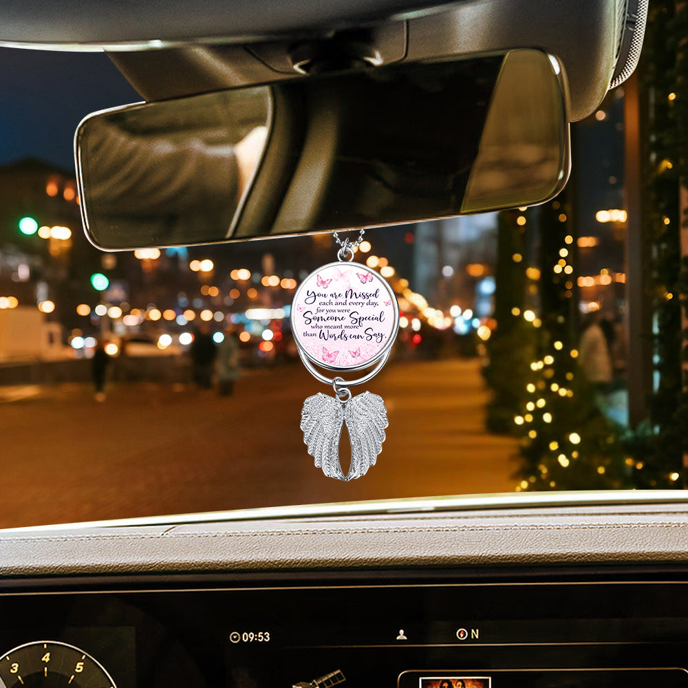 You Are Missed Each And Everyday - Personalized Memorial Wings Ornament