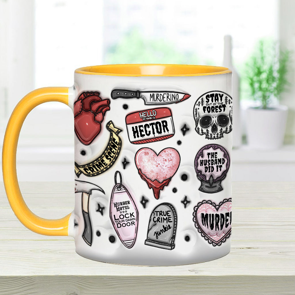 True Crime Junkie - Personalized Accent Mug