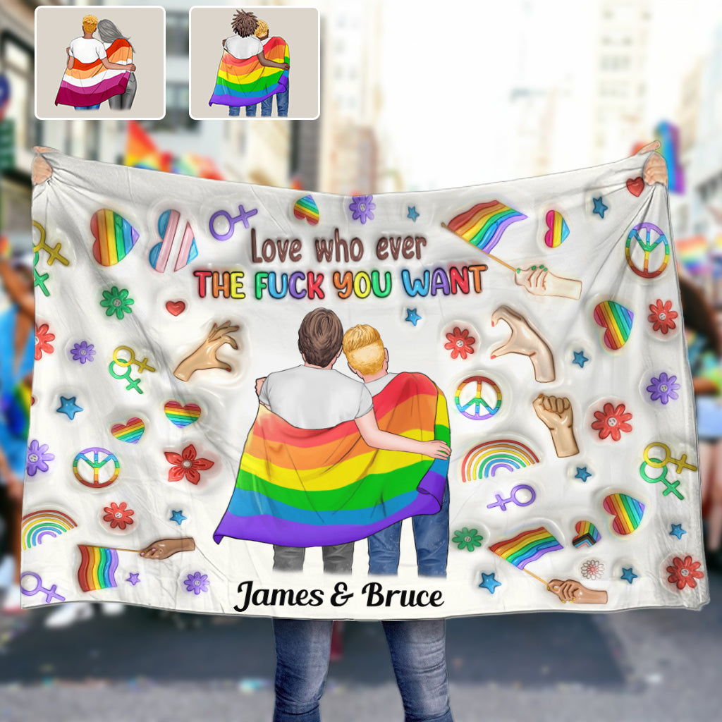 Aimez qui vous voulez - Drapeau de maison personnalisé pour le soutien LGBT