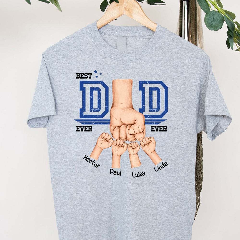Daddy's Team Fist Bump - Personalized Father T-shirt And Hoodie