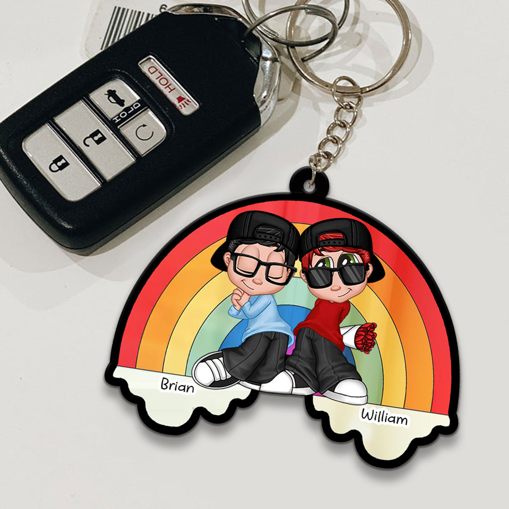 I Like You And I Love You - Personalized LGBT Support Keychain