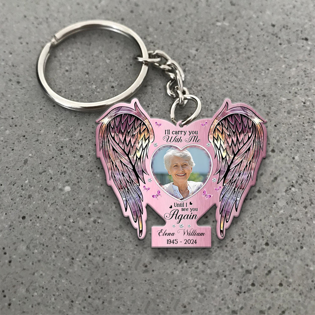Memorial Wings Your Wings Were Ready But My Heart Was Not - Personalized Memorial Keychain