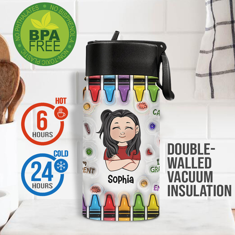 Je suis courageux - Gourde personnalisée pour enfant