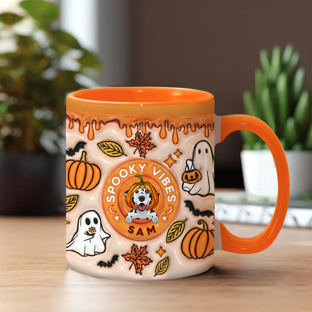 Gruselige Stimmung! Geisterfall – Personalisierte Tasse mit Hundemotiv