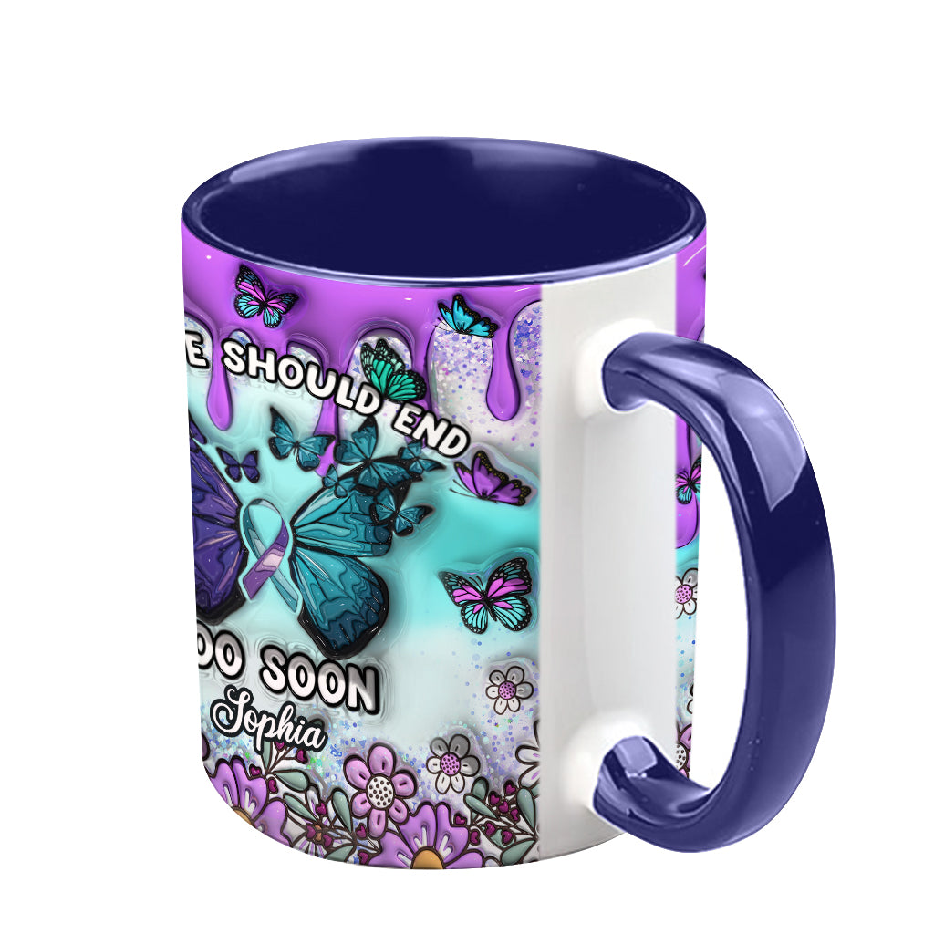 No Life Should End Too Soon - Personalized Suicide Prevention Accent Mug