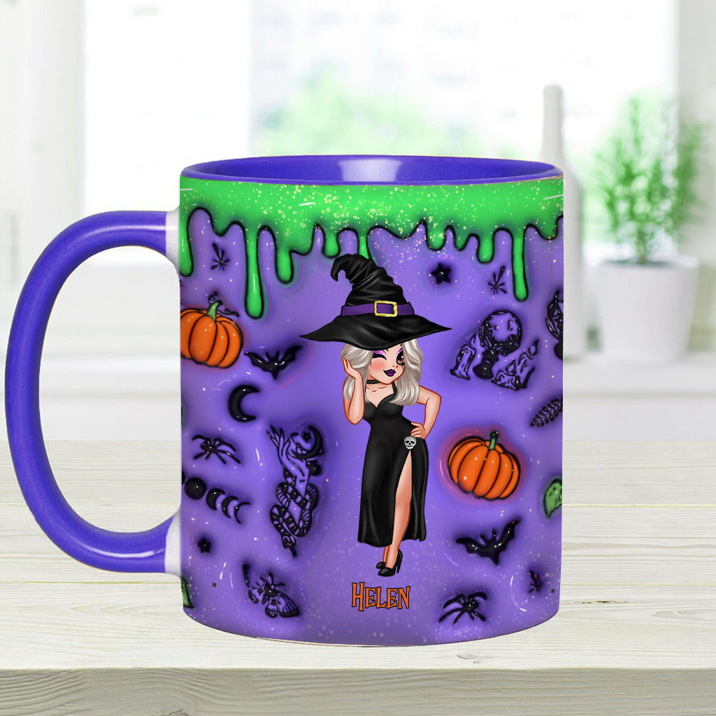 Witch By Nature Bitch By Choice - Personalized Witch Accent Mug