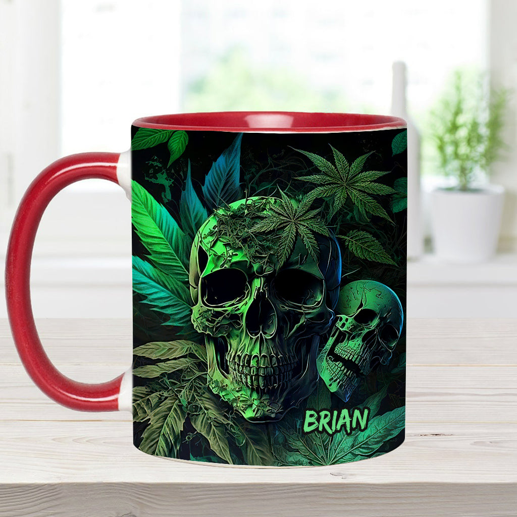 Cannabis Skull - Personalized Weed Accent Mug