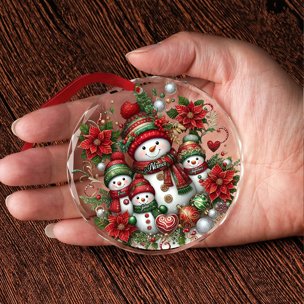 Heureuse d'être appelée Nana Grandma Gigi - Ornement en verre rond personnalisé pour grand-mère