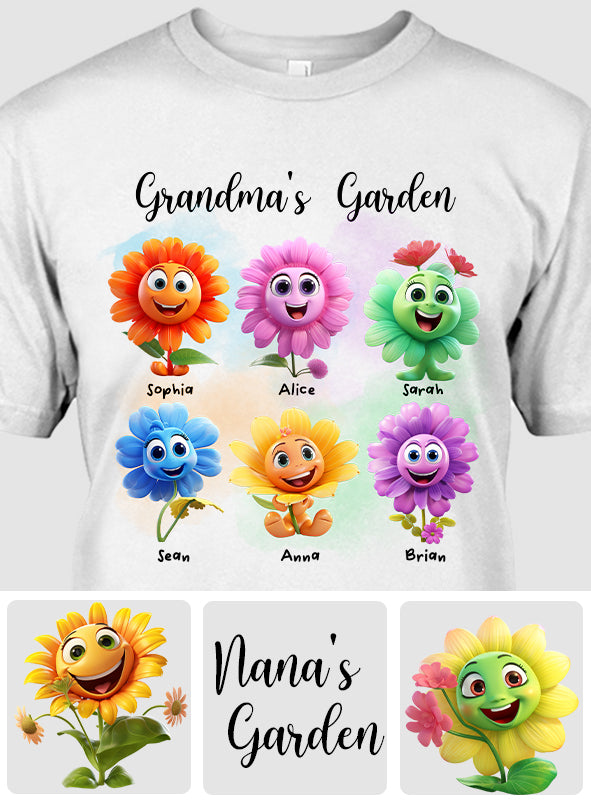 Grandma's Garden - Personalized Grandma T-shirt And Hoodie