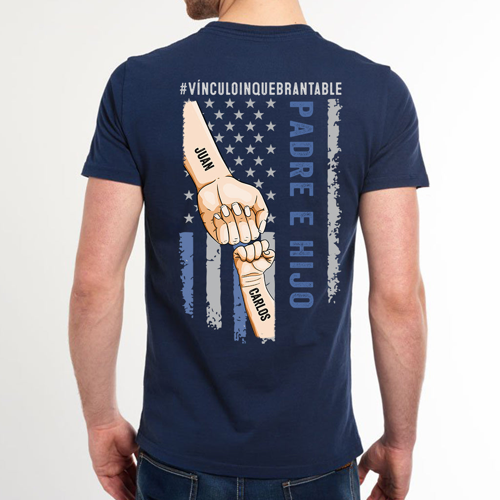 Padre E Hijos Vínculo Inquebrantable - Personalized Father T-shirt and Hoodie