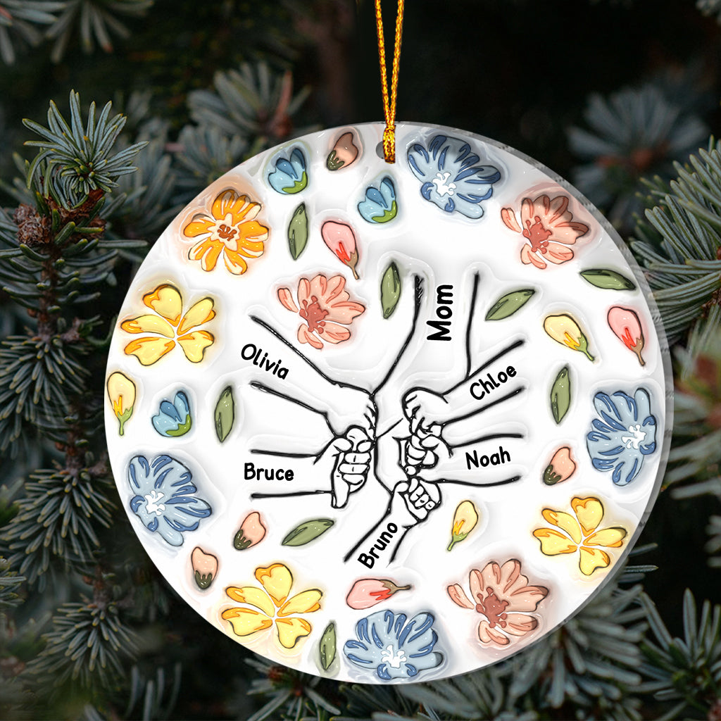 Hand Holding Love - Personalized Mother Ornament