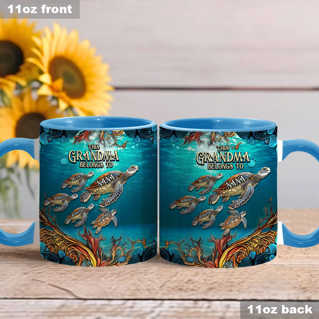 This Grandma Belongs To - Personalized Grandma Accent Mug