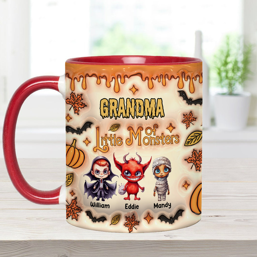 Grandma Of Little Nightmares - Personalized Grandma Accent Mug