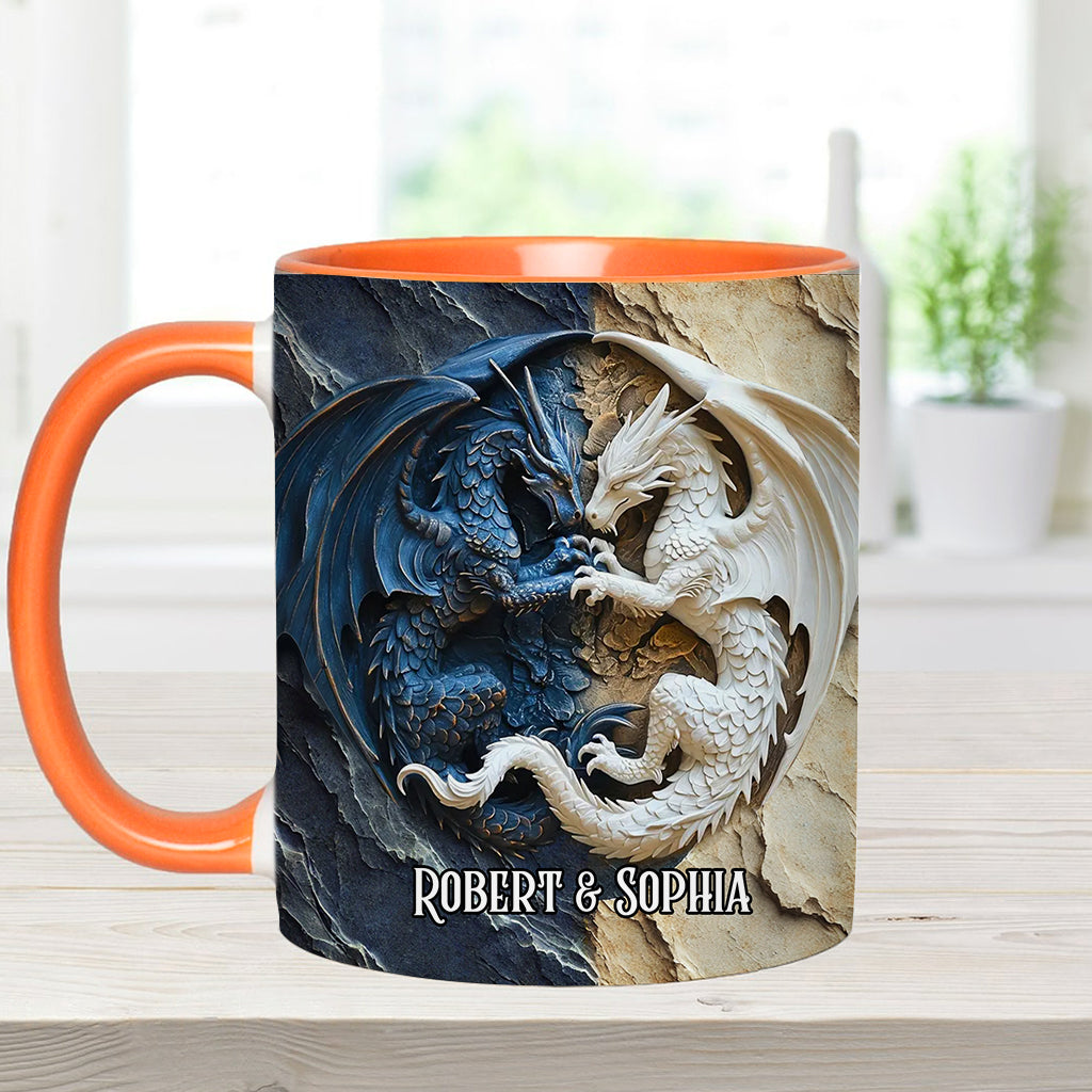 Personalisierte Tasse mit Drachenmotiv
