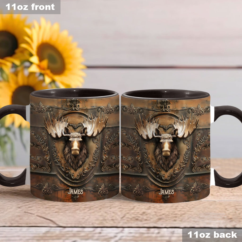 Wunderschöner Elch, Wildtruthahn, Fuchs, Ente – personalisierter Becher mit Jagdmotiv