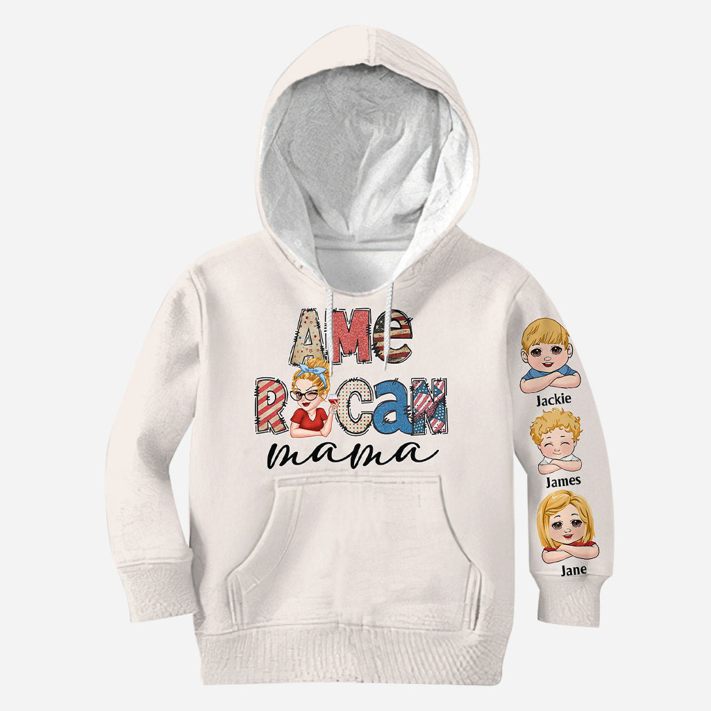 American Mama Any Title Vintage Retro Style - Personalized Mother All Over Shirt