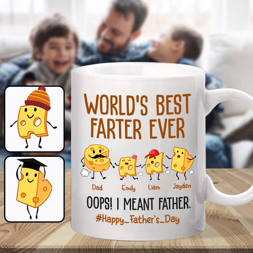 World's Best Farter Funny Cheese - Personalized Father Mug