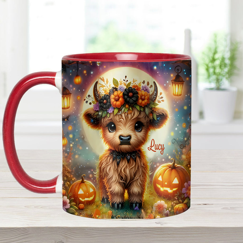 Halloween Highland Cow - Personalized Accent Mug