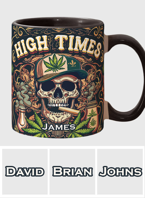 Skull High Times 420 - Personalized Weed Accent Mug