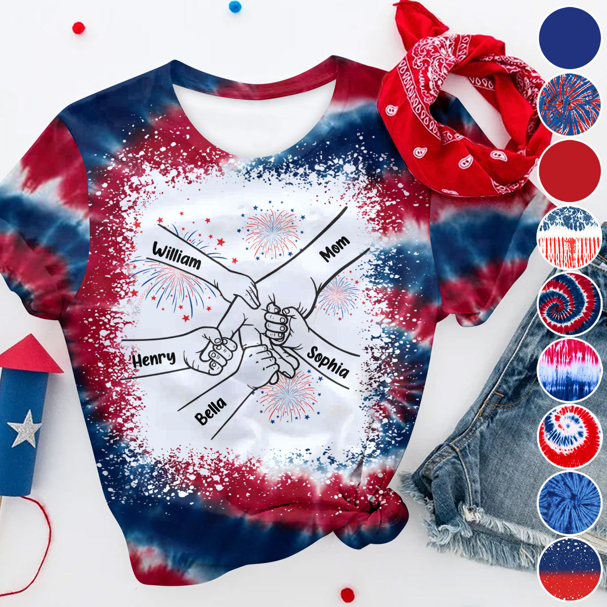 Grandma's Life 4th Of July - Personalized Grandma All Over Shirt