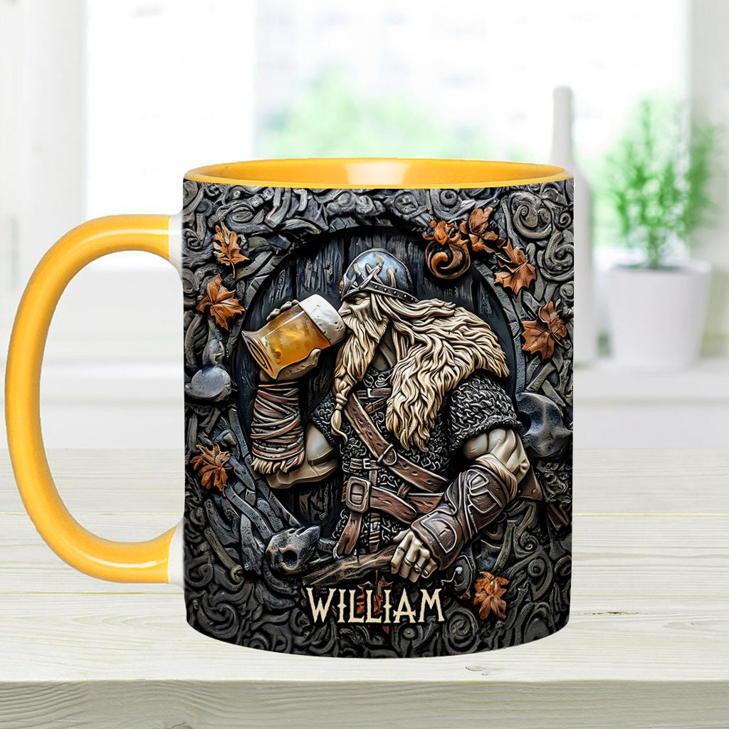 Wikingerkrieger-Trinklegende: „Erhebt euer Horn!“ - Personalisierter Becher mit Wikinger-Akzent