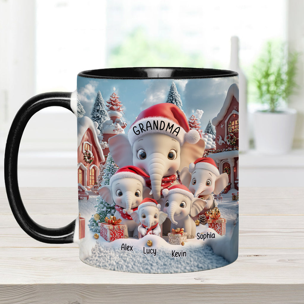 Beliebiger Titel: Niedlicher Elefant – Personalisierte Tasse mit Oma-Akzent