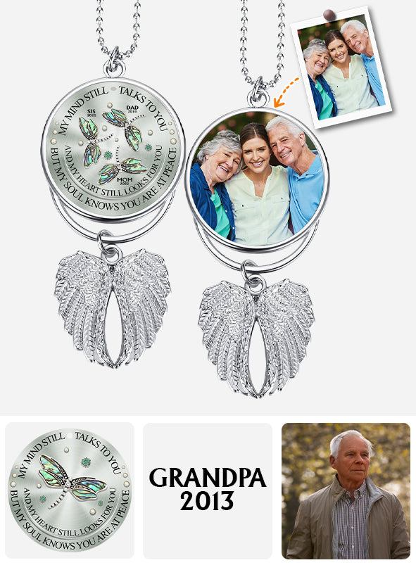 My Mind Still Talks To You - Personalized Memorial Wings Ornament