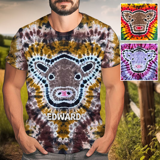T-shirt personnalisé vache colorée - Vache intégrale