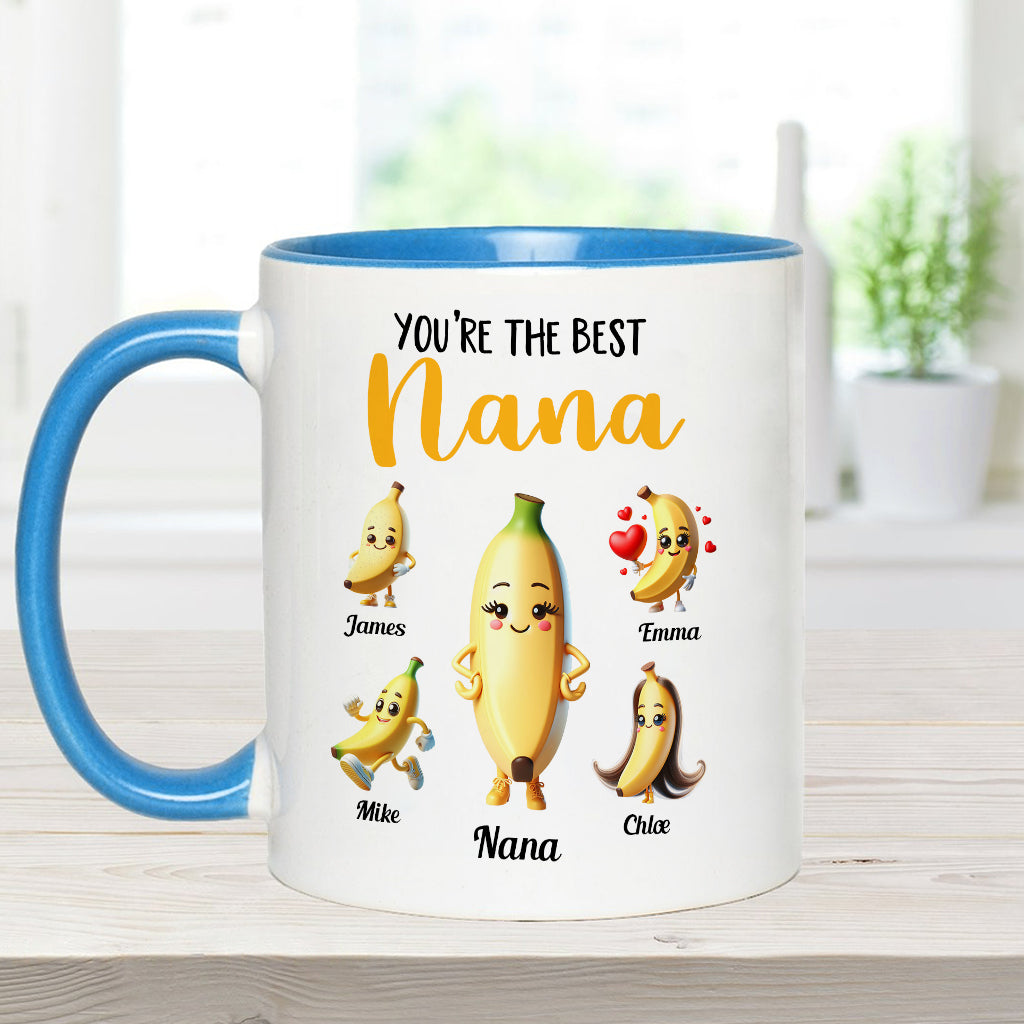 Best Nana Ever - Personalized Grandma Accent Mug